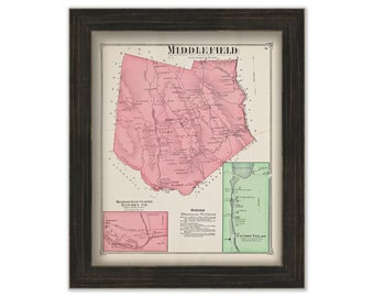 Town of MIDDLEFIELD, Massachusetts 1873 Map
