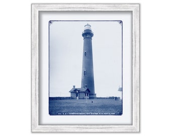 CURRITUCK BEACH LIGHTHOUSE, Outer Banks, North Carolina - Drawing and Plan of the Lighthouse as it was in 1875