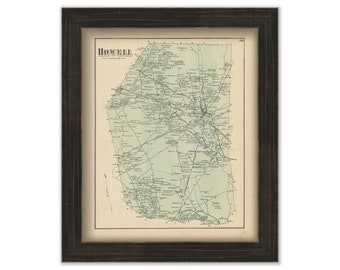 HOWELL, New Jersey 1873 Map - Replica or Genuine ORIGINAL