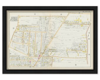 DORCHESTER, Massachusetts 1889 map, Plate 25 -   Ashmont North  - Replica or GENUINE ORIGINAL