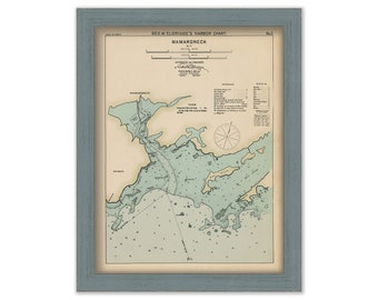 Mamaroneck, New York  - Nautical Chart by George W. Eldridge Colored Version