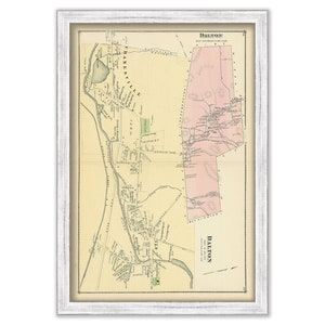 DALTON, Massachusetts 1871 Map - Replica or Genuine ORIGINAL