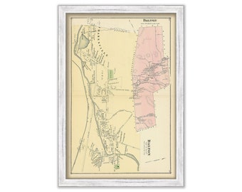 DALTON, Massachusetts 1871 Map - Replica or Genuine ORIGINAL