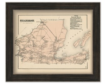 STANDISH, Maine 1871 Map, Replica or Genuine ORIGINAL