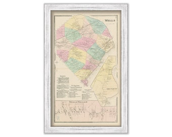 Town of WELLS and OGUNQUIT VILLAGE, Maine 1872 Map