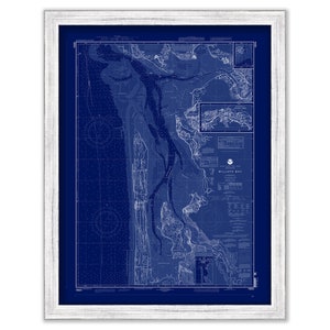 WILLAPA BAY, Washington  -  2006 Nautical Chart Blueprint