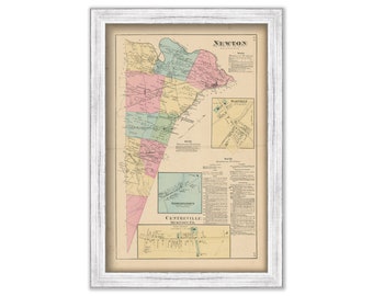 NEWTON, Pennsylvania 1872 Map - Replica or Genuine ORIGINAL