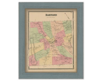 BARNARD, Windsor County, Vermont 1869 Map - Replica or Genuine ORIGINAL