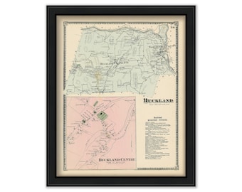 Town of BUCKLAND, Massachusetts 1871 Map