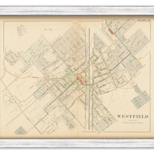 WESTFIELD NJ, Town Center, 1906