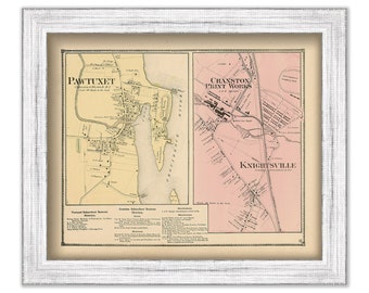 CRANSTON, Rhode Island 1870 Map