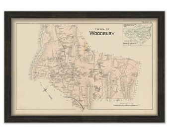 WOODBURY, New York 1903 Map - Replica or Genuine Original