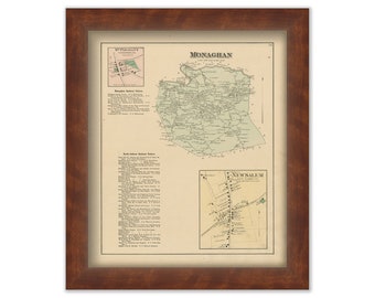 MONAGHAN, Pennsylvania 1876 Map - Replica or Genuine ORIGINAL