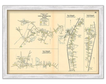 Villages of Waquoit, West Falmouth, North Falmouth and East Falmouth, Massachusetts 1910