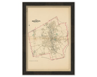 City of BROCTON, Massachusetts - 1903 Map