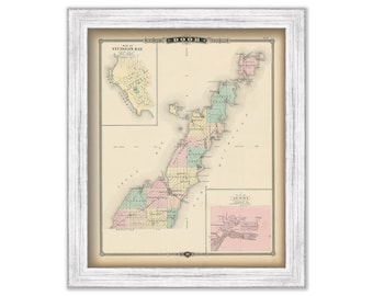 DOOR COUNTY, Wisconsin 1878 Map, Replica or Genuine Original