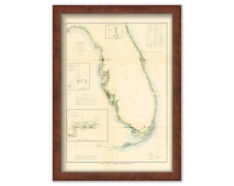 0528-Coast of Florida - Nautical Chart 1855