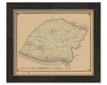 DONEGAL, Pennsylvania 1875 Map - Replica or GENUINE ORIGINAL