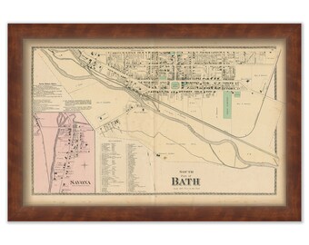 BATH, New York 1873 Map, Replica or Genuine ORIGINAL