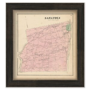 SARATOGA, New York 1866 Map, Replica or Genuine ORIGINAL