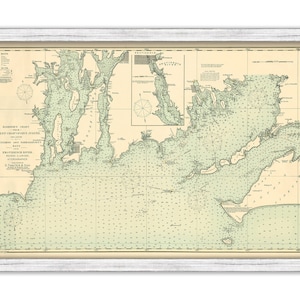 Martha&#39;s Vineyard & Narragansett Bay Nautical Chart by Eldridge 1900 West Chop to Point Judith