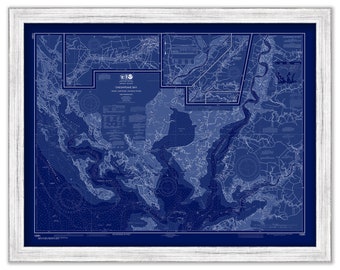 CHESAPEAKE BAY, Honga, Nanticoke and Wicomico Rivers, Maryland/Virginia  -  2017 Nautical Chart Blueprint