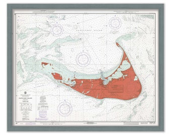 Nantucket Island Chart 1971-Nantucket Red