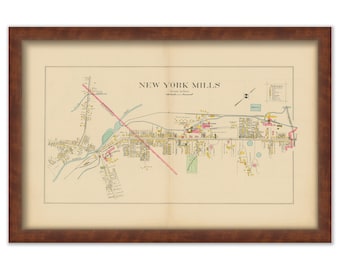 Village of NEW YORK MILLS, New York 1907 Map