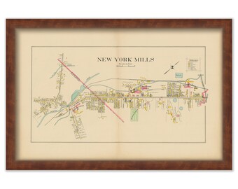 Village of NEW YORK MILLS, New York 1907 Map