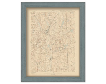 PUTNAM, BROOKLYN and KILLINGLY, Connecticut 1893 Topographic Map - Replica or Genuine Original