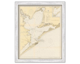 GALVESTON BAY, Texas - 1919 Nautical Chart