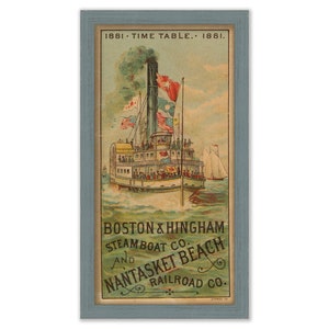 Boston & Hingham Steamship Company 1881