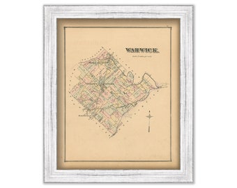 WARWICK, Pennsylvania  - 1876 Map