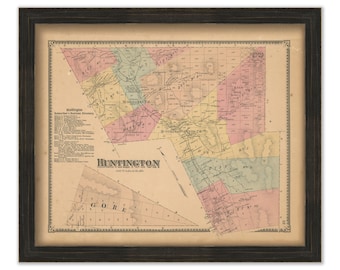 HUNTINGTON, Vermont - 1869 Map