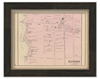 Bayridge, New York - 1873 Map, Replica or GENUINE ORIGINAL