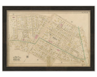 CAMBRIDGE, Massachusetts 1894 Plate 23, Agassi/Porter Square