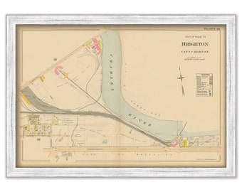 BRIGHTON, Massachusetts 1899 map, Plate 34- Replica or Genuine ORIGINAL