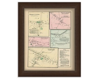 Villages of HAMLIN, New York 1872 Map