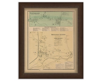 Villages of PATTERSON and BREWSTER STATION, New York 1868 Map