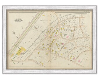 BROOKLINE, Massachusetts 1900 map, Plate 18 - Beacon Street - Replica or GENUINE ORIGINAL