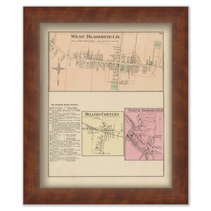 WEST BLOOMFIELD Villages, Ontaro County, New York 1874 Map