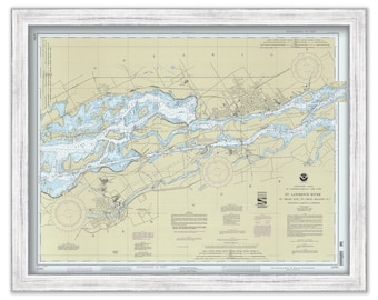 SAINT LAWRENCE RIVER, Saint Regis, Quebec to Croil Islands, New York  - 1992 Nautical Chart