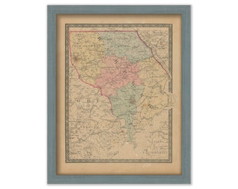 HARTFORD COUNTY, Maryland 1866 Map, Replica or Genuine Original
