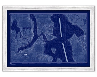SEATTLE to BREMERTON, Washington  -  2019 Nautical Chart Blueprint