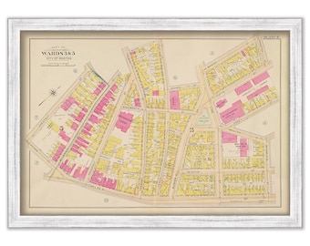 CHARLESTOWN, Boston, Massachusetts 1901 map, Plate 3 - HAYES SQUARE