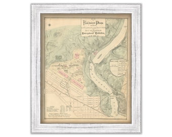 FAIRMOUNT PARK, Pennsylvania  - 1876 Map