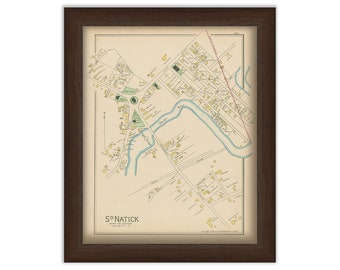 SOUTH NATICK, Massachusetts 1889 Map - Replica or Genuine ORIGINAL