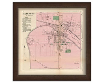 Village of FAIRPORT, New York 1872 Map