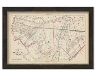 ROXBURY, Massachusetts 1873 Map, Vol. 2 Plate R  - Replica or GENUINE ORIGINAL