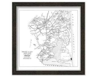 Town of ORLEANS, Massachusetts 1910 - Black and White Version